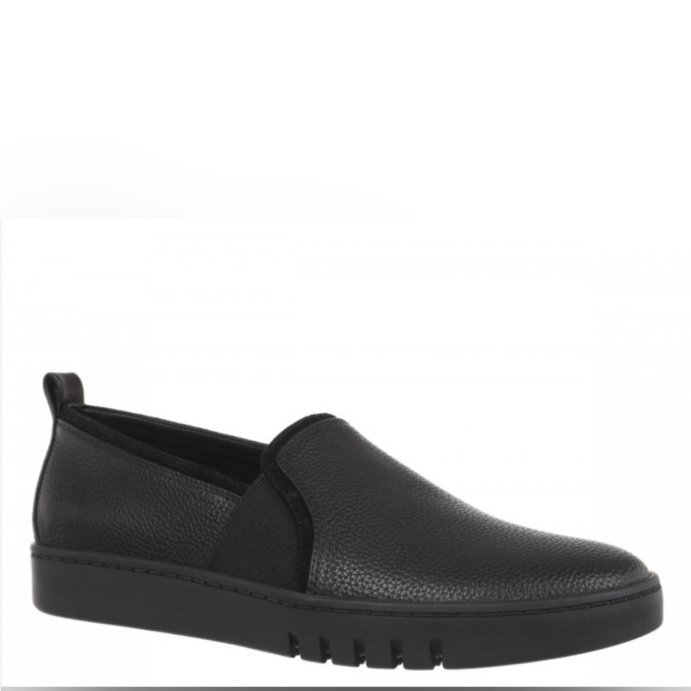 Vionic Black Leather Slip-on Loafers